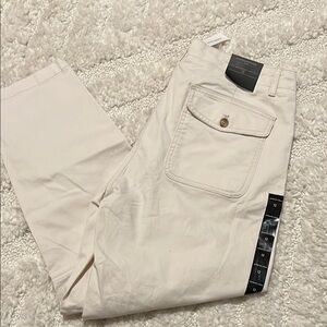 Banana Republic Cream Straight Leg Pants Timeless Design